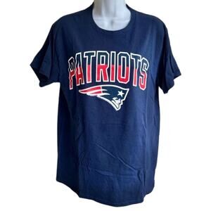 New England Patriots Blue NFL Team Football Crew Short Sleeve Tee M NEW no Tags
